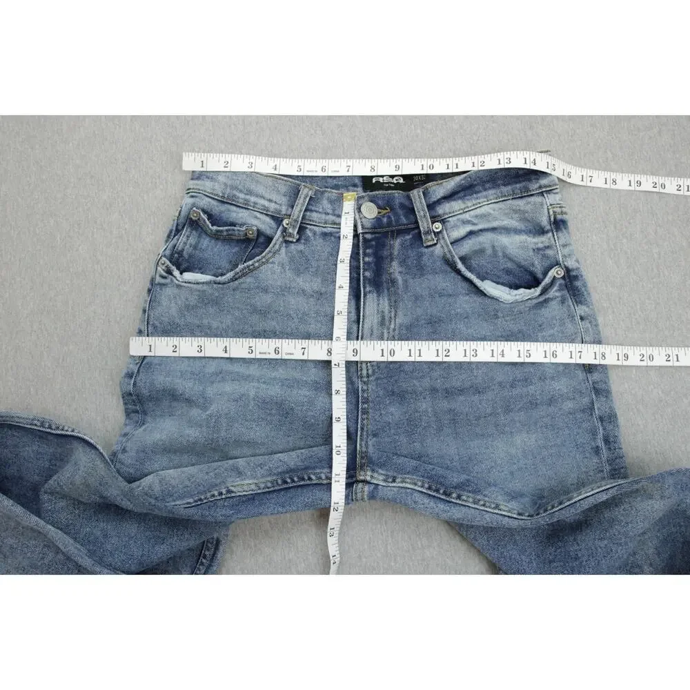 RSQ Jeans Mens 30 x 32‎ Blue Cotton Blend Stretch Slim Fit Tapered Leg